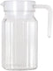 600ML Acrylic Pitcher, Transparent Juice Bottle Striped Water Ice Cold Juice Jug with Lid and Handle Cold Water Kettles for Juice Tea Water Milk S...