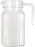 600ML Acrylic Pitcher, Transparent Juice Bottle Striped Water Ice Cold Juice Jug with Lid and Handle Cold Water Kettles for Juice Tea Water Milk S...