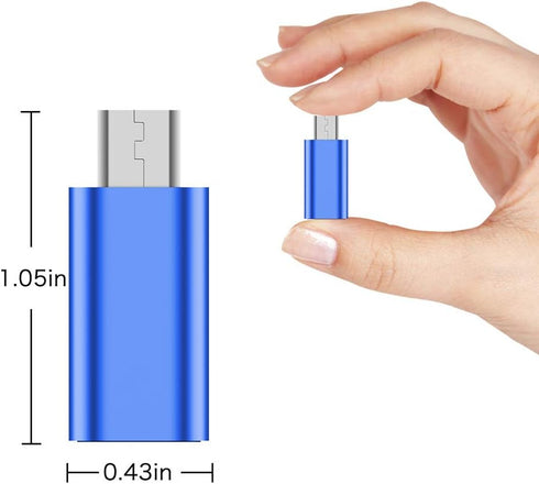 JXMOX USB C to Micro USB Adapter, (4-Pack) Type C Female to Micro USB Male Convert Connector Support Charge Data Sync Compatible with Samsung Gala...