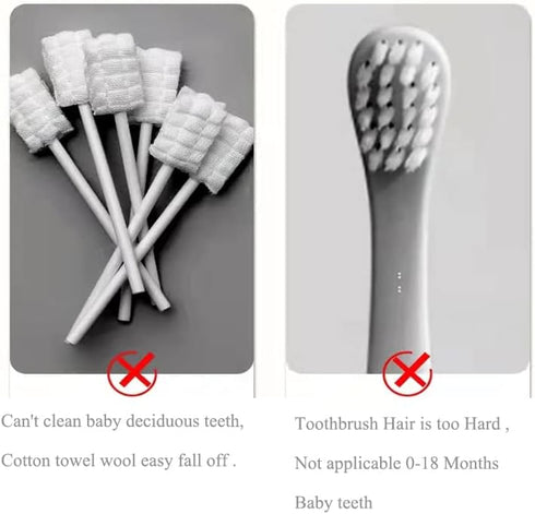 Sevenbaby Baby Toothbrush Baby Tongue Coating Brush Infant Toothbrush 2pcs...