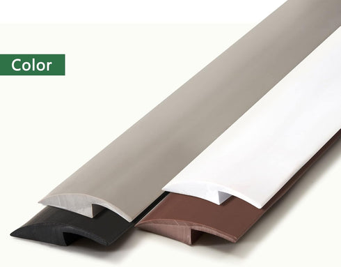 Floor Transition Strip Self Adhesive, PVC Flooring Threshold Edging Trim Suitable for Carpet with a Height Less Than 3 mm Grey, 6.56 feet...
