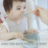 Ginbear Silicone Baby Spoon and Fork Set Self-feeding, Baby Flatware Sets, Toddler Feeding Utensils for Child 6 Months+ (Hazy Green/Almond)...