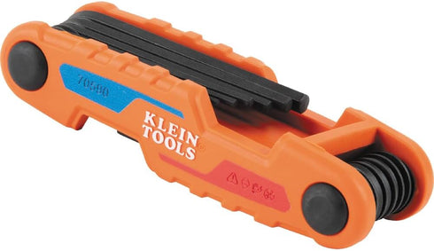 Cmpct Folding Hex Key Set 12-Key SAE Metric Sizes...