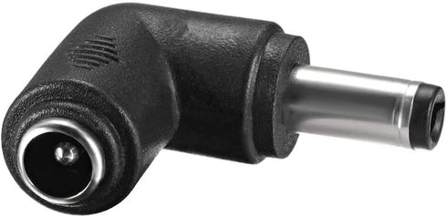 uxcell 3Pcs DC Power Connector Adapter 90 Degree Angle 5.5mm x 2.5mm Male Plug to 5.5mm x 2.1mm Female Jack Coupler Converter for Laptop CCTV Came...