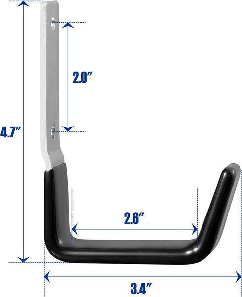 Heavy Duty Steel Garage Hooks,Garage Storage Utility Hooks,Anti-Slip Garage Hooks,Garage Garden Tool Organizer,Steel Wall Mount Hooks, Garden Hose...