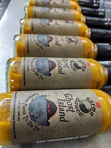 Ghost Island Hot Sauce | Extra Hot Pepper Sauce With A Tropical Caribbean Flavor | Habanero, Bhut Jolokia, Fattalli | No Preservatives, Extract Fr...