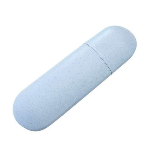 Portable Travel Toothbrush Box,Case Hiking Camping Protect Storage Box Travel Tooth Toothbrush Cover Toothpaste Organizer Toothbrush Holder (Blue)...