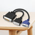 DVI-I to DVI-D VGA Video Cable Splitter 1 in 2 Out Computer Host Laptop Graphics Card DVI24+5 External 2 Port DVI24+1 VGA Monitor TV Projector Ada...