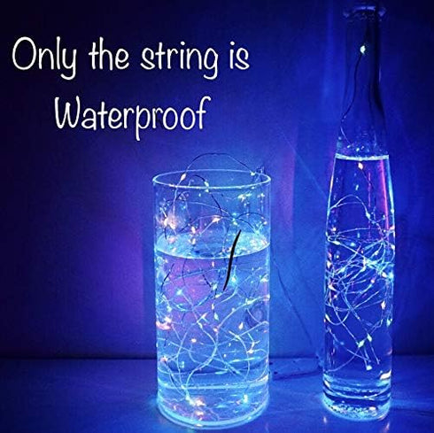 Fairy Lights Battery Operated Starry Firefly Silvery Wire String Lights 15 Pack 7.2ft 20 LED Jar Table Centerpiece for Wedding Christmas Halloween...