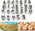 Mini Alphabet Number Cookie Cutters Sets of 37 Pieces Letter Mold Tools for Fondant Biscuit,Cake,Fruit,Vegetables,or Dough Stainless Steel...