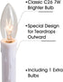 Window Candle Electric with Daily Timer, Heavy Metal Base Christmas Window Candle, UL Listed 1 Set Packing 1 Extra Replacement Bulb (Brush Brass)...