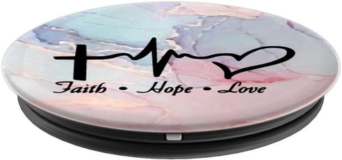 Faith Hope Love Christian Bible Verse Gifts Women Her Mom PopSockets Adhesive PopGrip...
