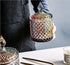 1PCS 300ml/10oz Empty Cylindrical Diamond Crystal Glass Candy Dish Bowl Jars Pots Cans Sample Packing Dispenser Container Storage with Caps for Sn...