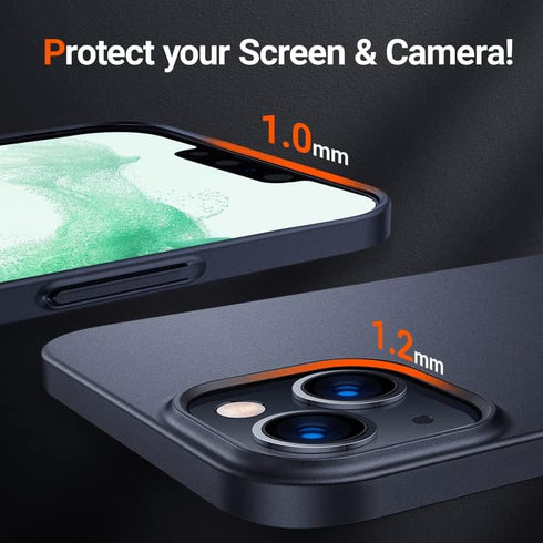 TORRAS Slim Fit for iPhone 13 Case, Ultra Thin Lightweight Grip Fingerprint-Proof Hard PC Cover for iPhone 13 Phone Case 6.1 inch(2021), Black...