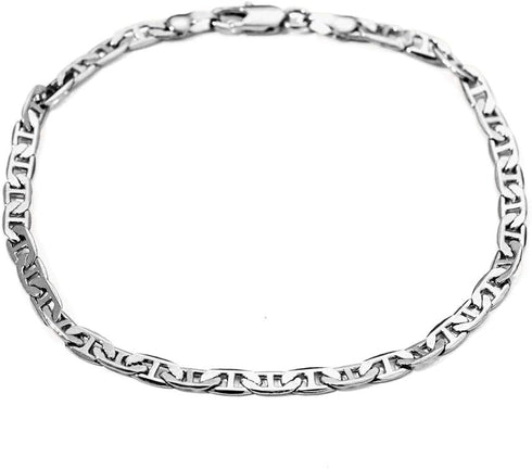 Gold Anklet for Women Teen Girls, 14K Gold / 18K Gold/Platinum Plated Flat Mariner Link Chain Ankle Bracelets for Women 9 10 11 inches...