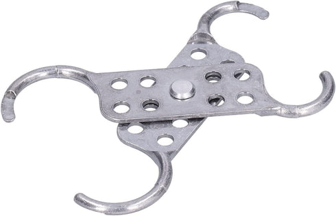 Fafeicy Lockout Tagout Hasp, 8 Hole Design Fireproof Flower Safety Double Head Aluminum Buckle Lock for Industry Oil Gas Chemical Industry Electri...