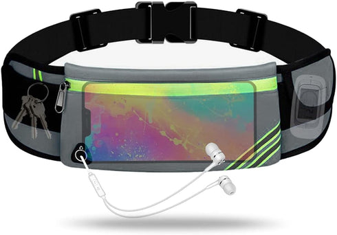Running Belt Waist Pack Bag Fanny Pack for Phone Men Women,Thin Runners Pouch Belt for Hiking Walking Sports Cycling Traveling Money Belt,Phone Ca...
