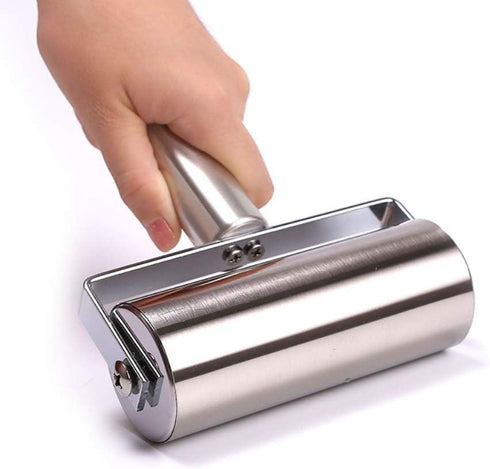 NatSumeBasics Stainless Steel Rolling Pin Pastry Pizza Fondant Bakers Roller Metal Kitchen Utensils Ideal for Baking Dough, Pizza, Pie, Pastries, ...