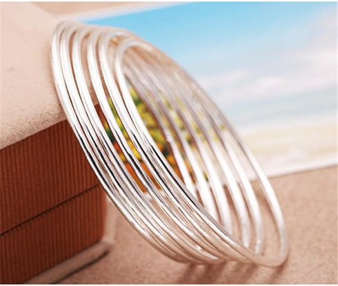 Kuyiuif Classic 10pcs Lots Wholesale 925 Silver Winsome Bracelet Cuff Bangle...