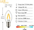 C7 Edison 1.5W Equivalent to 15 Watt Incandescent LED Filament Mini Night Light Bulbs - E12 Candelabra Base 2700K Warm White for Home Decorate 150...