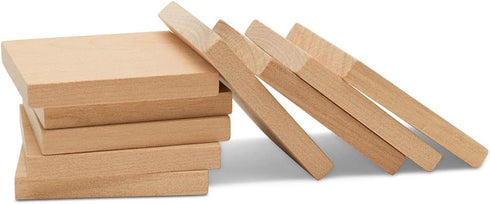 Wood Tiles, 2 x 2 Inch, Pack of 25 Blank Wood Squares for Crafts, Wood Burning, Laser Engraving, and DIY, by Woodpeckers...