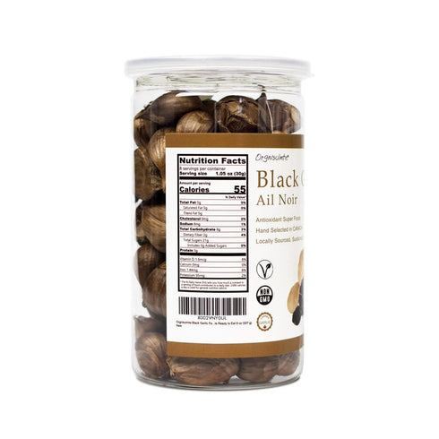 Orgnisulmte Canada Black Garlic Fermented for 90 Days 100% Natural Multi Clove Garlic Hand Selected in CANADA,Ready to Eat 8 oz...