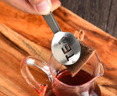 4 Pcs Stainless Steel Tea Bag Tongs Teabag Squeezer Strainer Holder Grip Metal Spoon Mini Sugar Clip Kitchen Bar Tools...