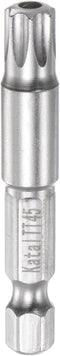 TT45 Star 7 Point Screwdriver Bit 1/4" Hex Shank 2" Length Magnetic Security Torx Screw Driver Power Tool...