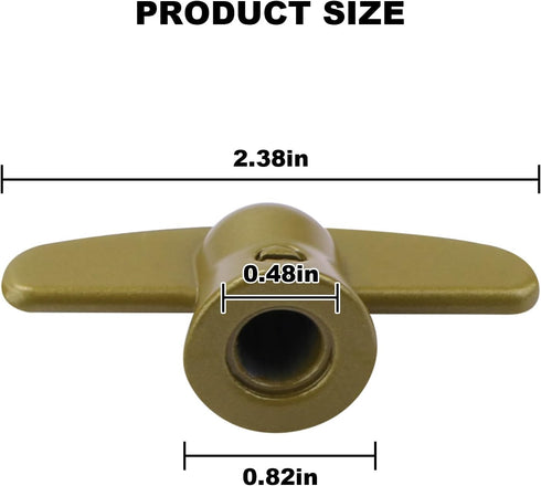 3/8" Tee Handle Casement Operator,T-Crank Window Handle, Butterfly Wing Nut T-Handle for Pella Window T-Crank,Compatible with Prime-Line H 3813(2 ...