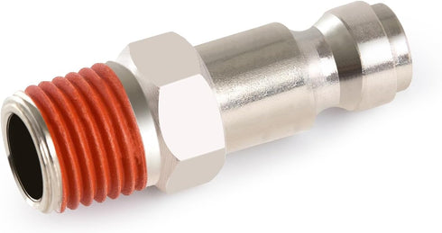 Automotive T-Style Air Plug, 1/4" NPT Male Pneumatic Plugs, Air Compressor Accessories Fittings(10-PACK)...