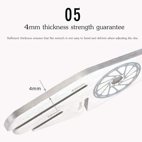 VXM Bike Disc Rotor Alignment Tool, Truing Wrench Bicycle Brake Disc Adjuster Flattening Correction Repair Tool+4 Pcs Bicycle Disc Brake Pads Adju...