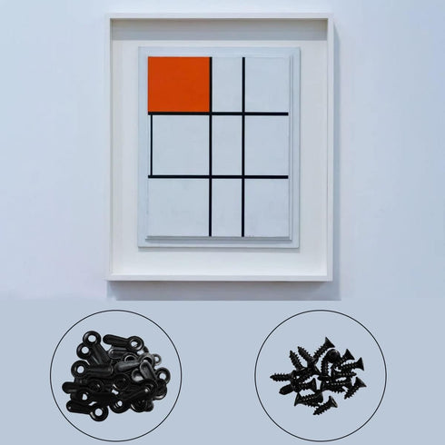 100 Pieces Metal Picture Frames Turn Button Fasteners with 100 Pieces Screws, Picture Frame Hardware Backing Clips Picture Turn Button Frame Pictu...