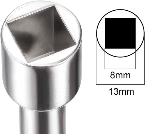 uxcell Electrical Cabinet Key 8mm Zinc Alloy Square Water Meter Box Safety Key 2Pcs...