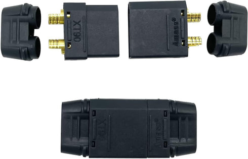 5Pair Black Amass XT90 XT-90 Male Female Bullet Connectors Power Plug with Heat Shrink for RC Lipo Battery Motor...