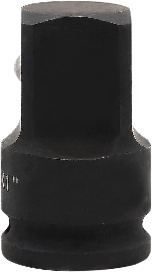 Impact Socket Adapter and Reducer 1/2 Inch Drive F to 1 Inch M, Chrome Molybdenum Steel Converter for Auto Construction...