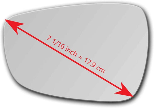 New Replacement Mirror Glass with Full Size Adhesive for Hyundai Elantra Sedan - Veloster - Accent Driver Side View Left LH...