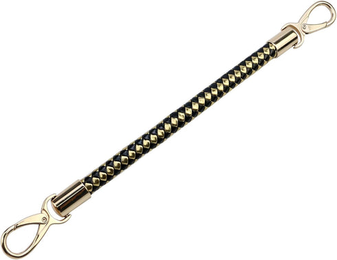 Nicerity PU Leather Braided Purse Strap 11.8inch Replacement Handle Short Handbag Strap Top Handle with Golden Hardware for DIY Handbag Purse Maki...