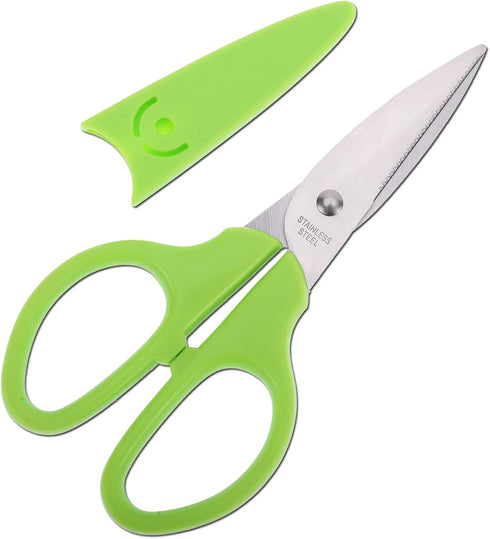 6in Multipurpose Scissors, Stainless Steel Sharp Basic Shears for School Office Home Kitchen Household Craft Supplies w/Protective Cover, Comfort ...