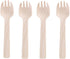 50 Pieces 4.13 Inch Disposable Mini Wooden Forks Disposable 2 in 1 Spoon and Fork Dessert Fork Fruit Fork Ice Cream Spoons for Scooping Soft Foods...
