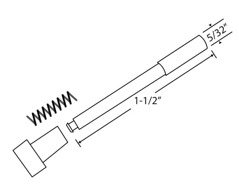 25-Pack, White CAPS, Window Screen Plunger Latches, 5/32" X 1-1/2", Made in The USA...