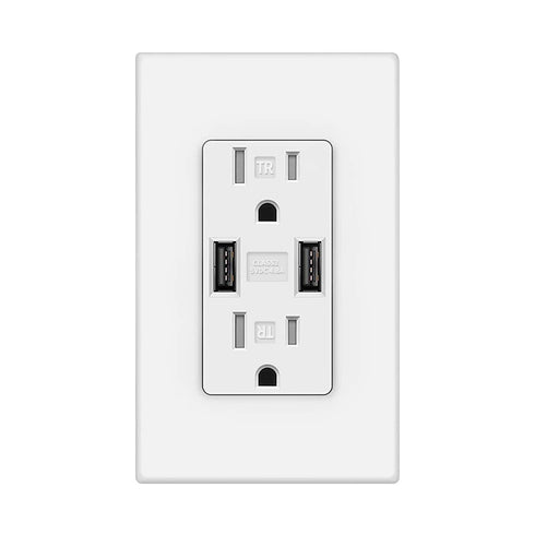 NEMA 6-50R 14-50R Receptacle Outlet 50 Amp Flush Mounting with Wall Plate, 2 Pole, 3 Wire 125/250V, Heavy Duty Commercial Industrial Grade UL List...