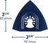 Norske Tools NOTP231 Triangle Carbide Rasp Oscillating Multi Tool Accessory...