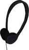 Bulk Over The Head Inexpensive Disposable Headphones Wholesale Lot Kids Individually Bagged for Schools, Libraries, Hospitals (1 Pack, Black)...