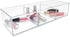 Isaac Jacobs Large 3-Compartment Acrylic Stackable Organizer (12.9" L x 5" W x 2.7" H), Multi-Sectional Tray & Storage Solution for Makeup, Craft ...