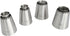 Sultan Piping Nozzle 4PCS 304 Stainless Steel Russian Piping Tips Sultan Ring Baking Mold Icing Nozzle Cookies Cupcake Icing Decorating Supplies D...