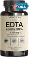 EDTA Capsules - 1500mg per serv, USA Made & Tested, Liver Support - Edta Calcium Disodium, Kale Extract - 90 Capsules 45 Servings...