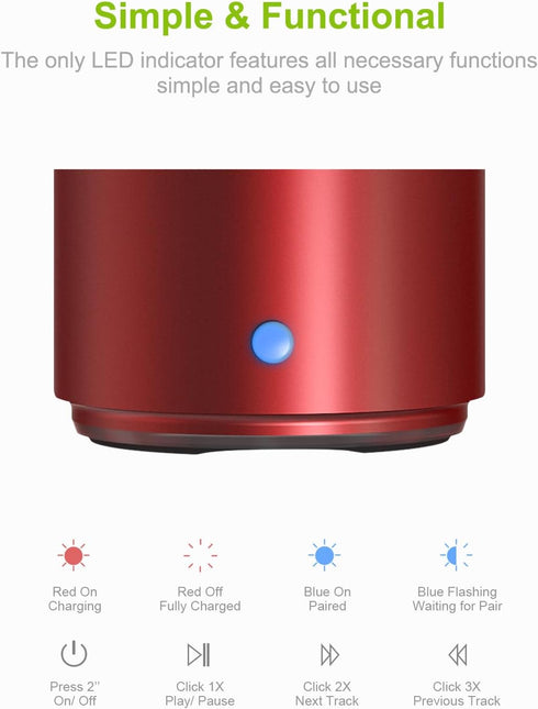 EWA Travel Case Packed, A106 Pro Portable Bluetooth Speaker with Custom Bass Radiator, Brief Design, IP67 Waterproof, Perfect Mini Speaker for Sho...