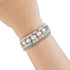 PEARL&CLUB Bead Crystal Wrap Bangle Bracelet - Fashion Jewelry Beaded Bracelet with Silver Metal, Gifts for Women...