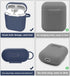 Airpods 2nd Generation Case Cover: 1st or 2nd Generation Apple Airpods Case Soft Silicone Protective Cover with Keychain Hook?Navy Blue Waterproof...