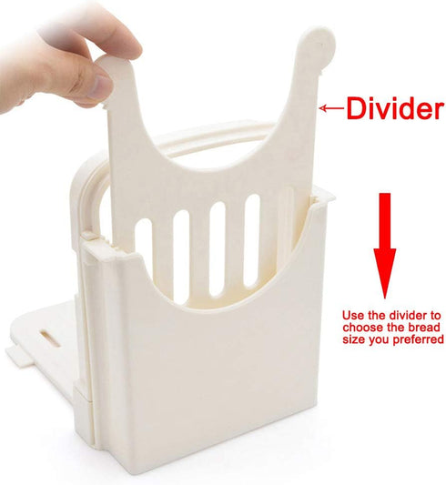 Bread Slicer Foldable Bread Cutting Guide with 5 Slice Thicknesses Mold, Bread Bagel Loaf Sandwich Cutter Slicer...